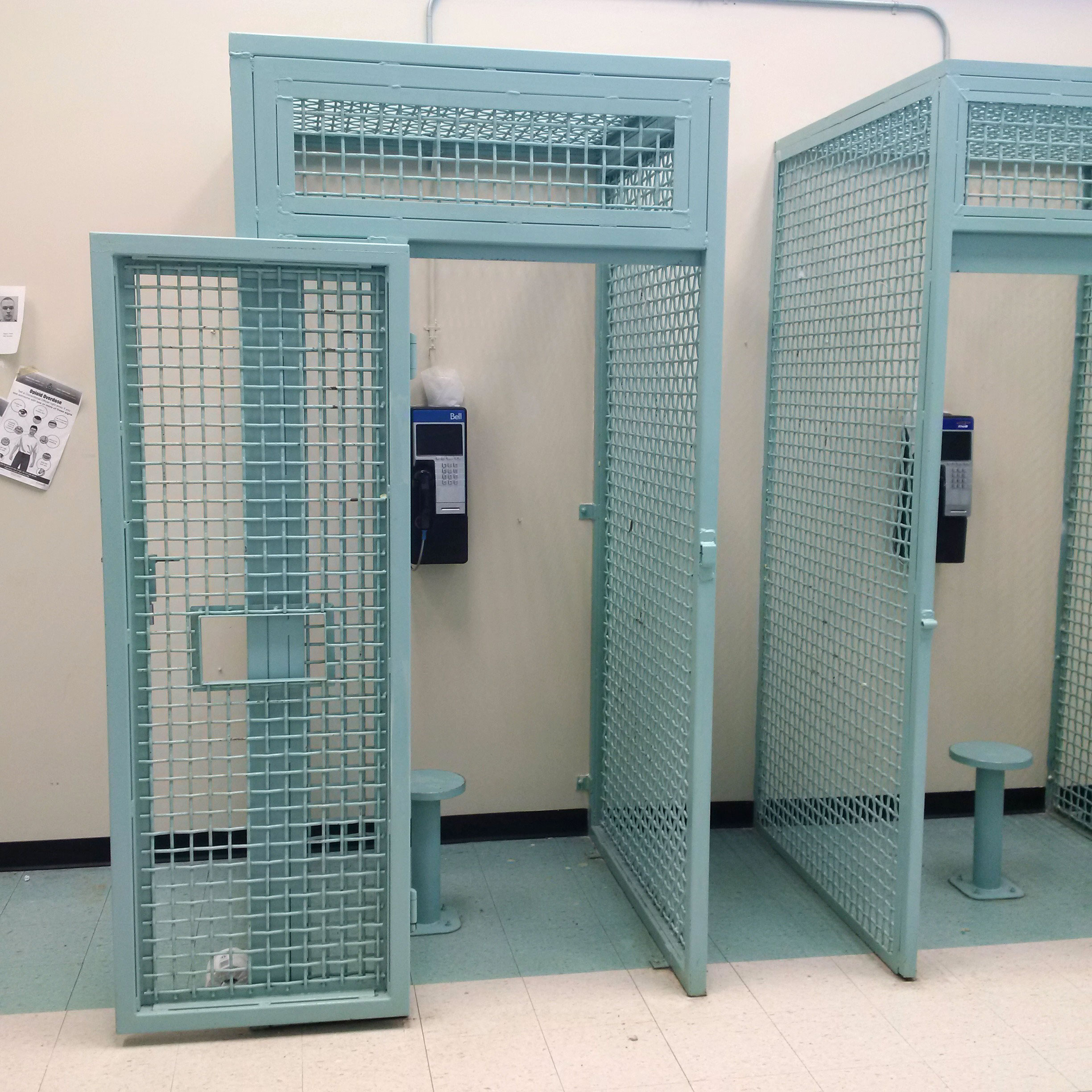 Prison pay phones at Stony Mountain Institution, a federal multi-security facility in Manitoba, Canada