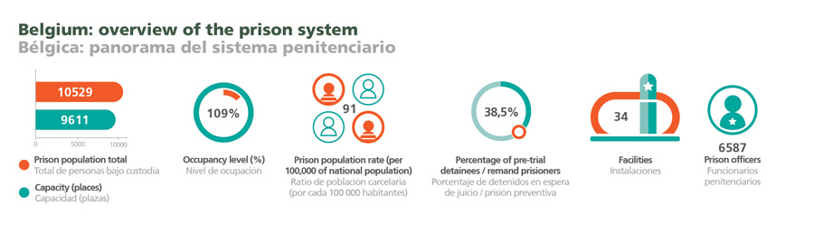 Infographic - Belgium: overview of the prison system
