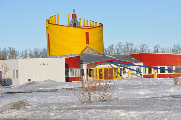 Exterior view of Pê Sâkâstêw Centre, Alberta, Canada