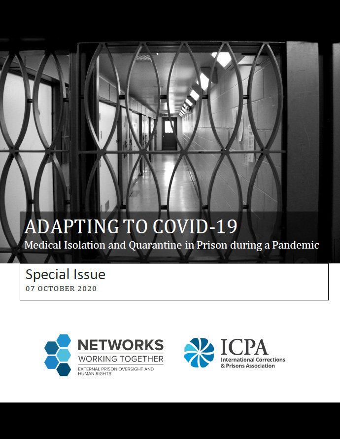 Cover of the special newsletter issued in October 2020 by the Expert Network on External Prison Oversight and Human Rights, chaired by Ivan Zinger